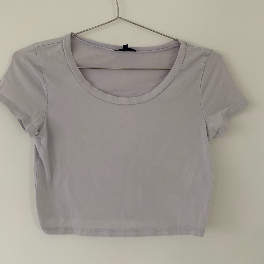 Baby Blue cropped tee